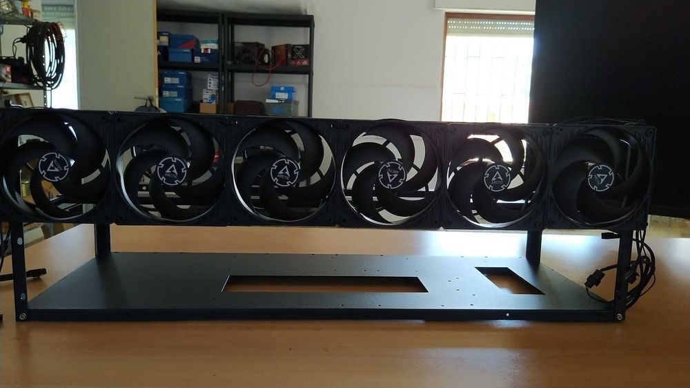 Mining Rig Frame Rack for Mining, Supports up to 12 GPUs &amp; 2 PSUs64284428203137124