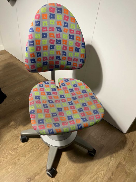 Krzesło do biurka dla dziecka, regulowane, moll