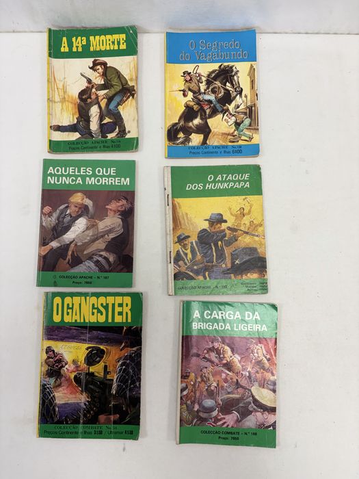 Conjunto de 6 Livros BD Coleção Apache e Combate