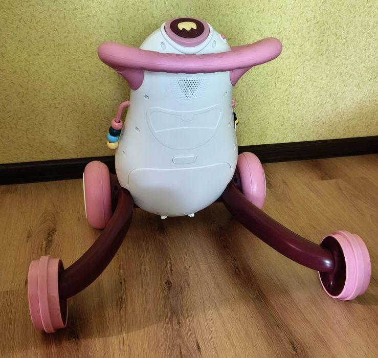 Ходунки дитячі каталка-толокар baby walker рожевий