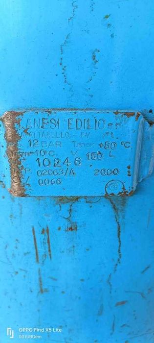 Reservatório de Ar comprimido 150l com válvula de segurança