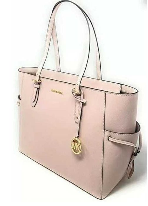 Michael Kors Gilly Large Tote Powder Blush – skórzana torebka shopper z metką zamiana