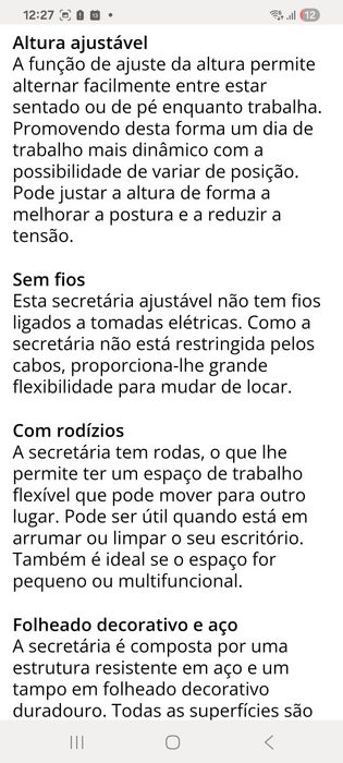 Secretária elevatória LUNDTOFT 40x70 branco