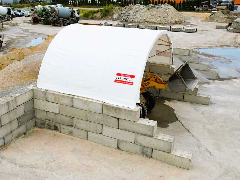 Zadaszenie Kontenerowe 8x6m Lato/ Zima (wiata tunelowa, magazyn)