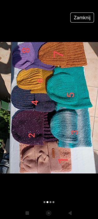 Komplet wełniany czapka plus komin