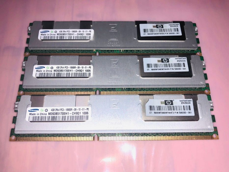 Серверная 4GB / 8GB PC3-10600R ECC REG DDR3 1333 MHz RDIMM