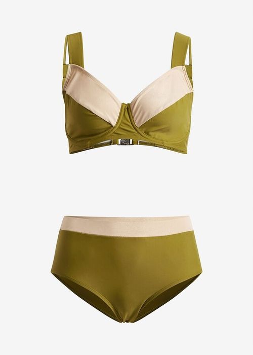B.P.C ekskluzywane bikini khaki-beżowe modne r.42 (80D)