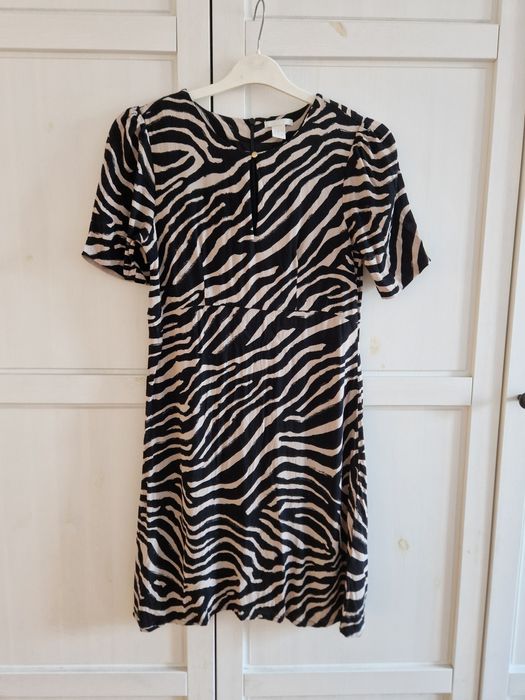 H&M sukienka M 38 zebra