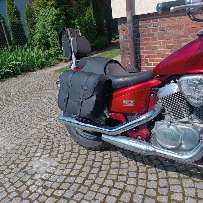 Sakwy Boczne Skórzane Chopper Shadow Virago 18L Star Vulcan Intruder