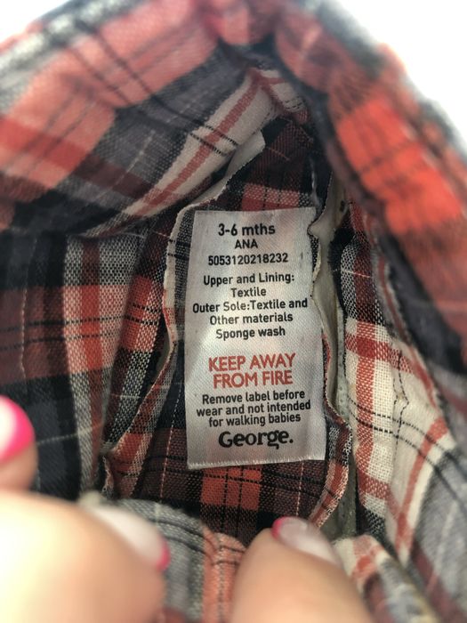 Дитячі пінетки George 3-6міс