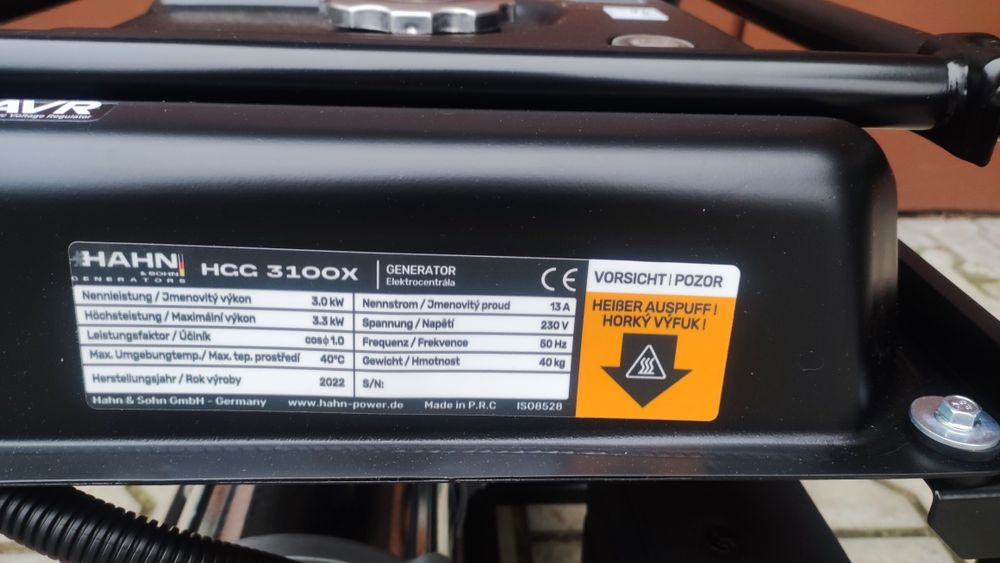Генератор Hahn & Sohn HGG 3100X - 3,3 KW AVR