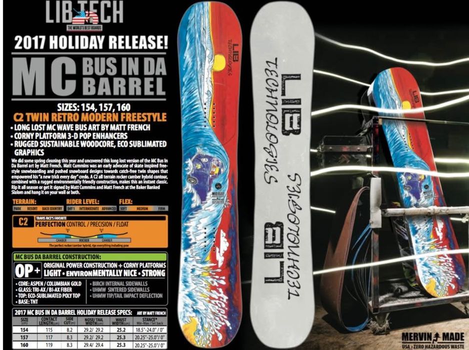 LIB TECH MC BUS IN DA BARREL スノーボード