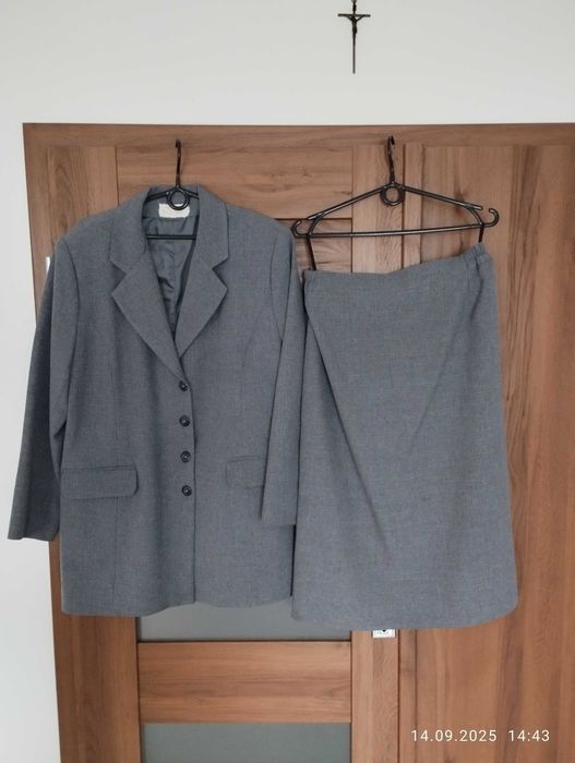 Komplet damski, garsonka damska, żakiet i spódnica, garnitur damski