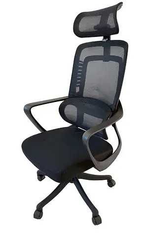 крісло офісне комп"ютерне сірий і чорний колір