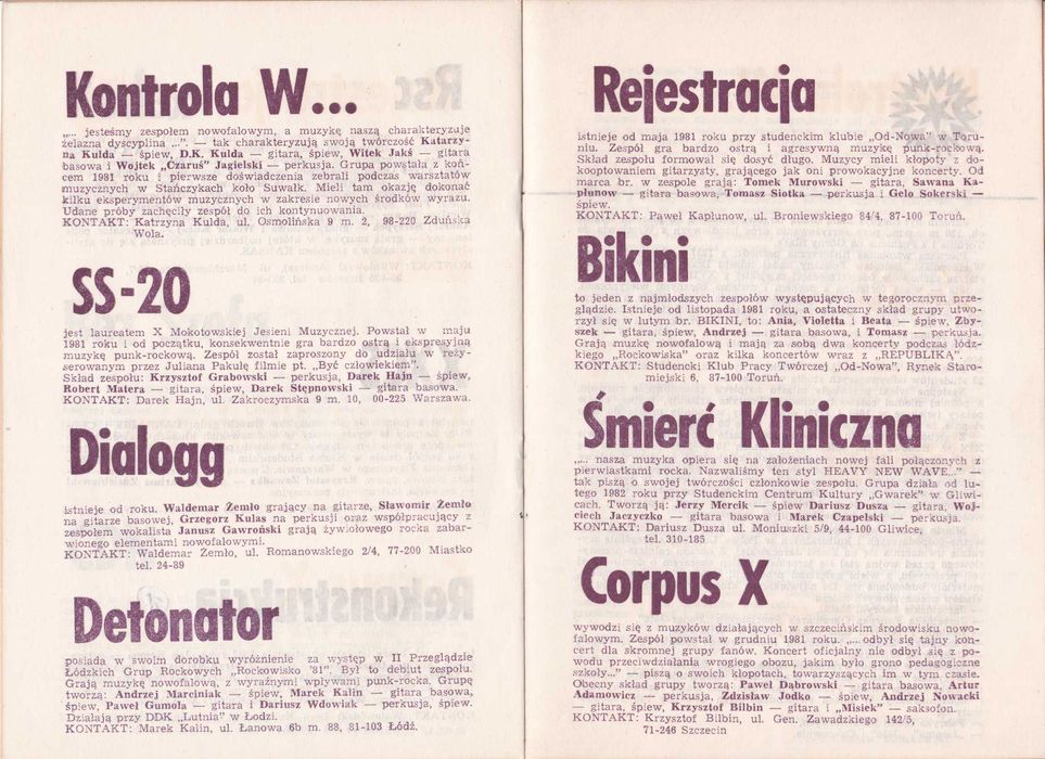 Jarocin Festiwal Folder informator rok 1982 nowy