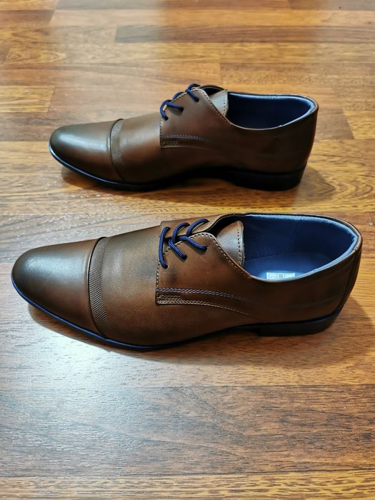 Wizytowe Skórzane Półbuty Męskie