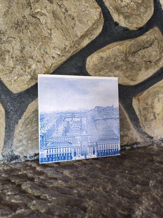 Azulejo Antigo AZUPAL – Vista Histórica de Lisboa (Terreiro do Paço)
