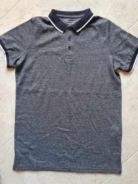 2 Polos de rapaz cinza, 12-13 anos, 158 cm.