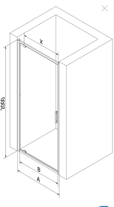 Drzwi prysznicowe 70cm NOWE Mexen