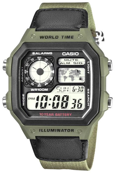 Reloj World Time Royale Casio Vintage AE-1200WHB-3BVDF - Dando la Hora