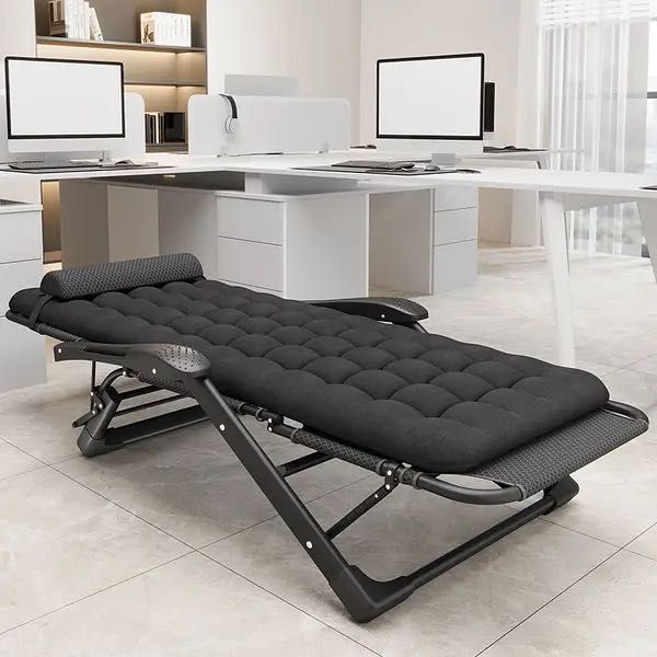 Розкладне крісло шезлонг садовий із подушкою WCG FCB-S06PP