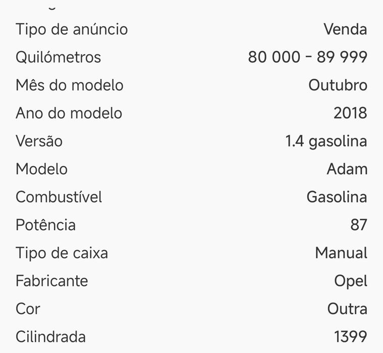 Opel Adam 1.4 gasolina 2018