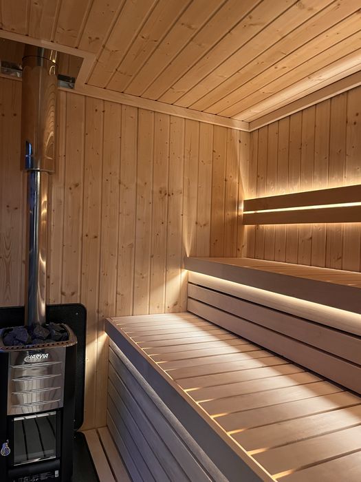 Sauna Balia ogrodowa jacuzzi domowe spa domek całoroczny letniskowy