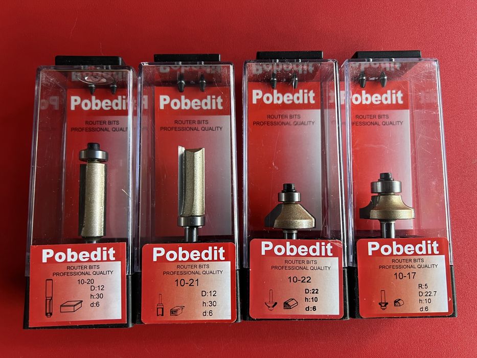 Фрези по дереву з хвостовиком 6 мм. “POBEDIT”: 185 грн. - Прочий