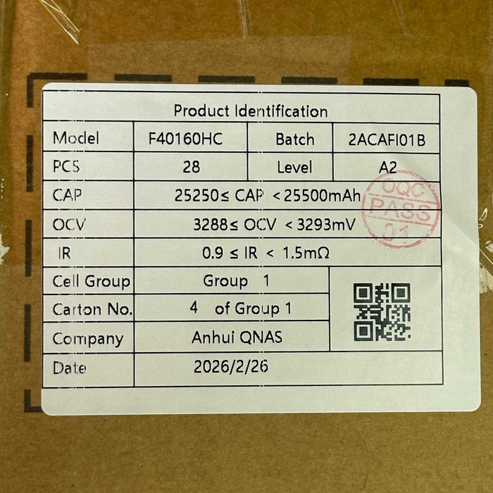 Акумулятор LiFePO4 40160 25Ah 3.2V LFP