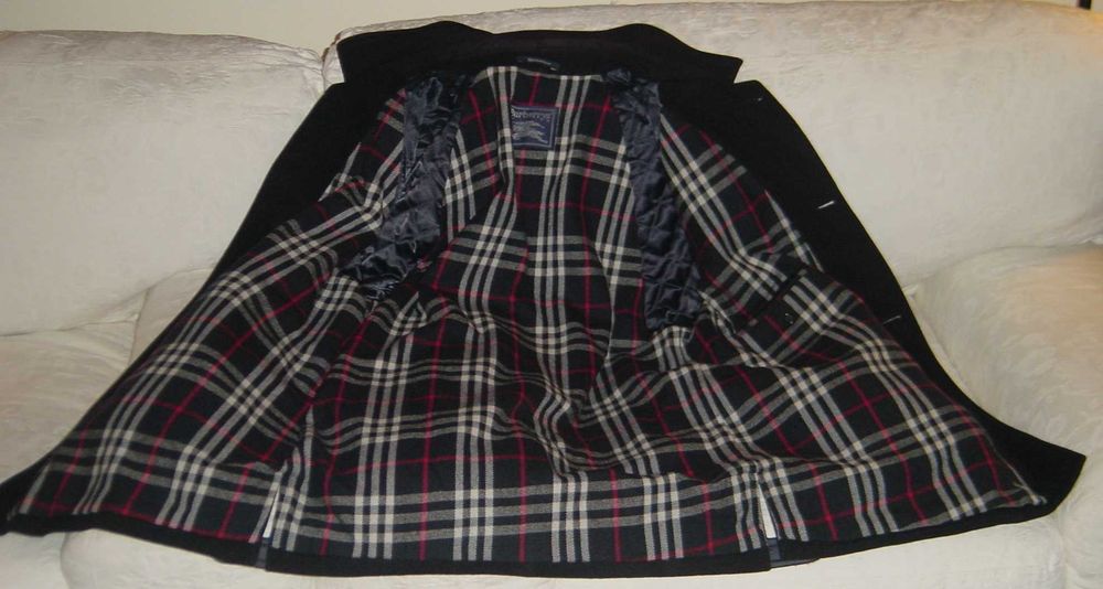 OPORTUNIDADE Sobretudo clássico BURBERRY / T52, 95% lã / azul escuro