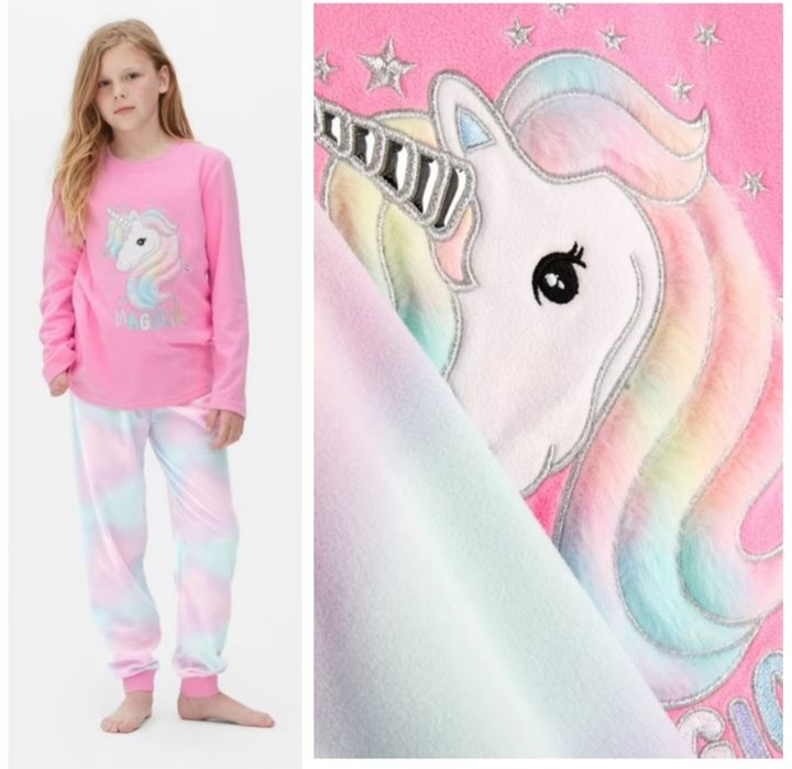 Флісова піжама для дівчат,дитяча, флисовая пижама Primark