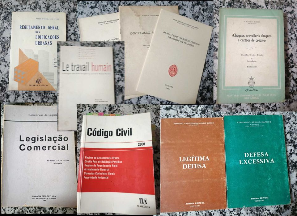 Lote de 10 livros diversos Direito