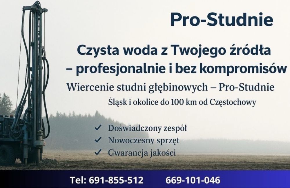 Wiercenie Studni Głębinowych - Studnie Głębinowe - Pro-Studnie.pl