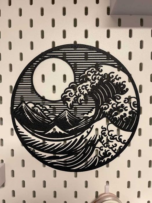 Great wave of kokanow Ozdoba naścienna Panel ozdobny