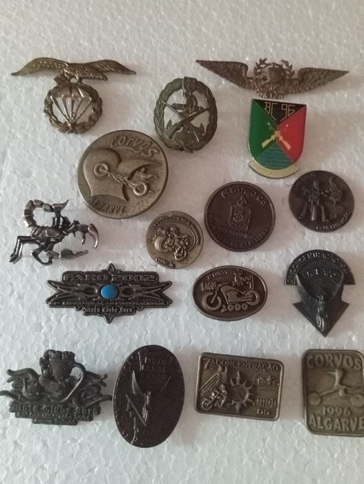 Chapas das concentrações de motas  em Faro antigas