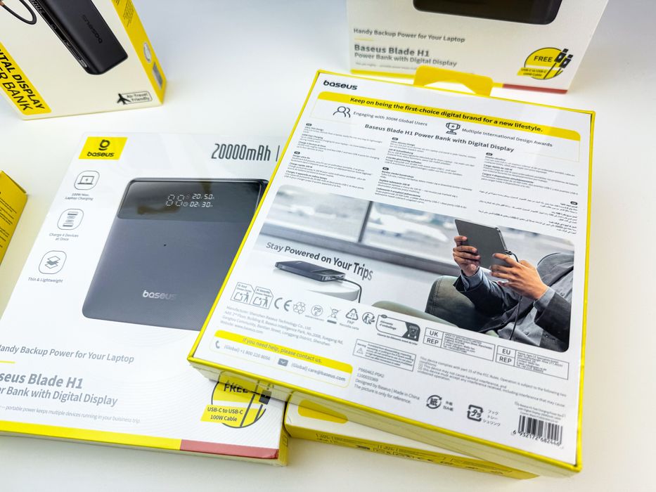 Нові Павербанки Baseus Blade H1 20 000mAh 100W / Baseus QPow 3 22.5W