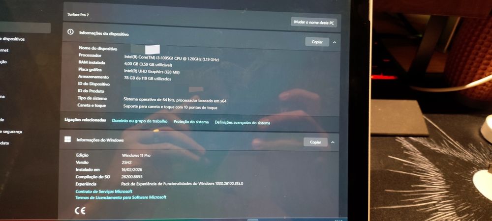 Microsoft Surface 7 Pro com teclado, como novo