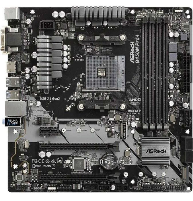 Płyta główna ASRock B450 PRO4 AM4 Ryzen