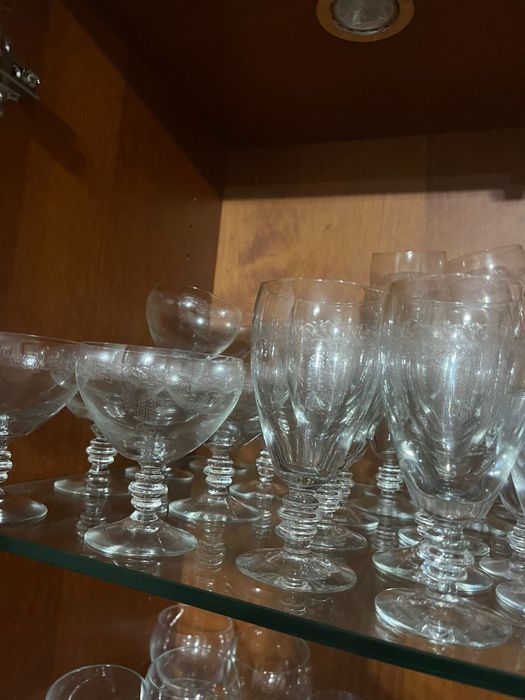 Serviço copos de cristal