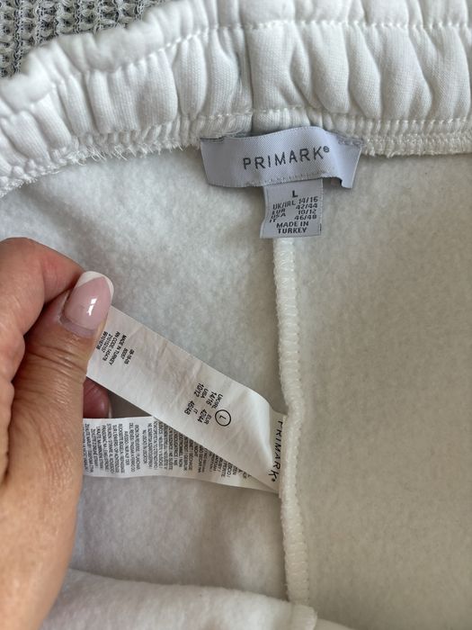 Biale spodnie dres primark