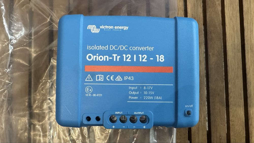 Victron Energy Orion-Tr 12/12-18A (220W) – izolowany konwerter DC/DC - nowy, nieużywany