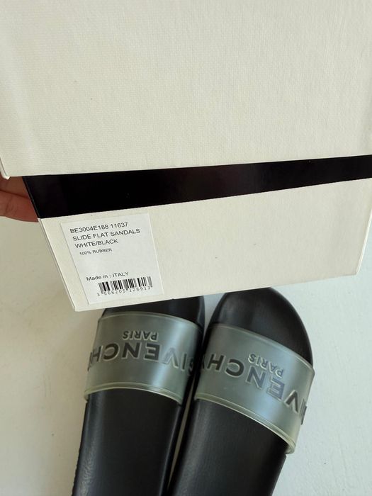 Givenchy Paris slide flat sandals.