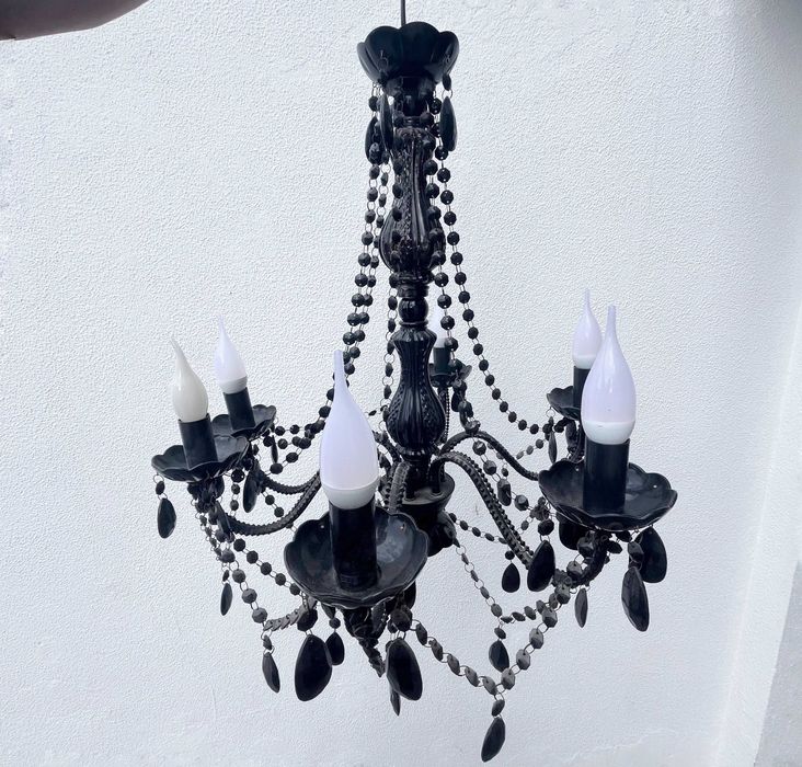 Candeeiro teto preto