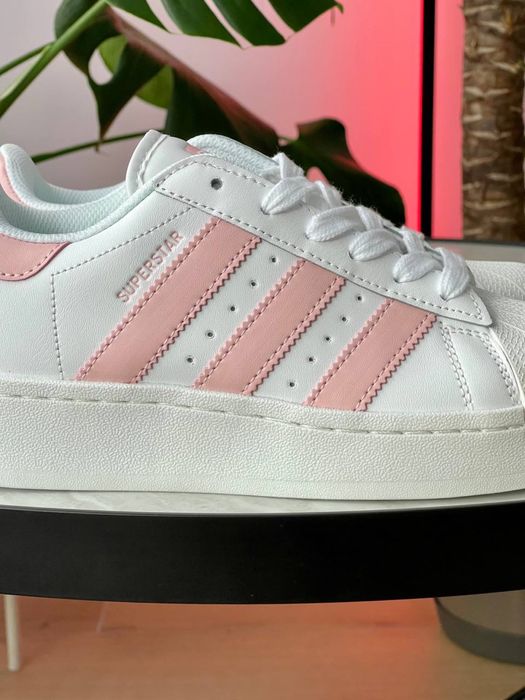 Adidas Superstar XLG Pink White, Адідас Суперстар біло рожеві