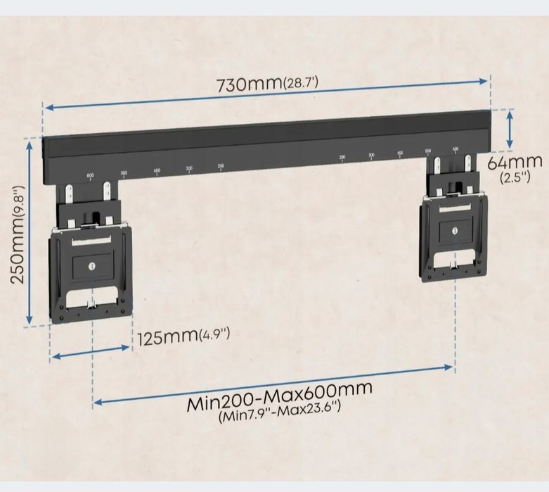 Uchwyt do Telewizora 37-80" 75 KG Ultra Slim PREMIUM