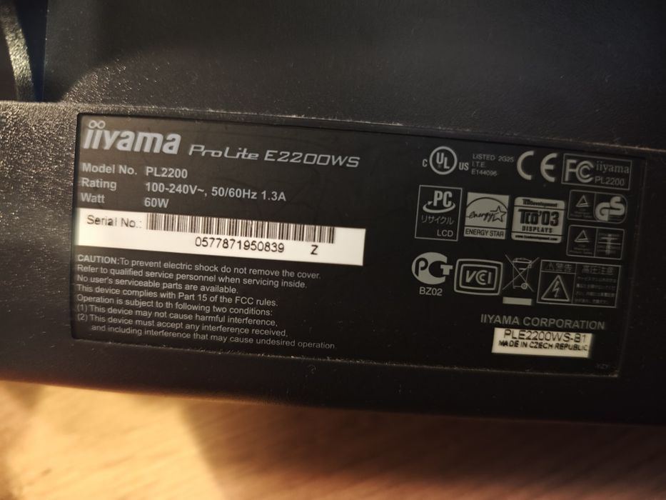 Monitor iiyama 22 cale