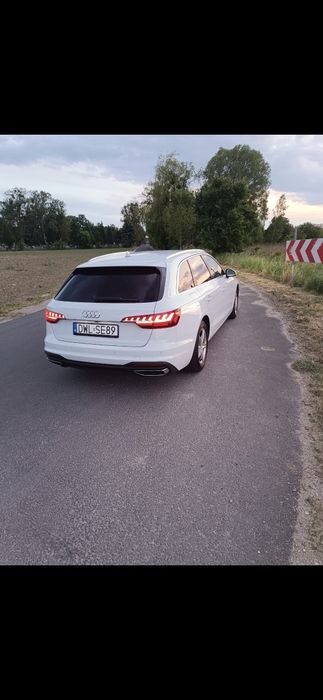 Audi A4 Avant B9 FL | Biały Gletscher | Skóry Okapi Brown | Hak el.