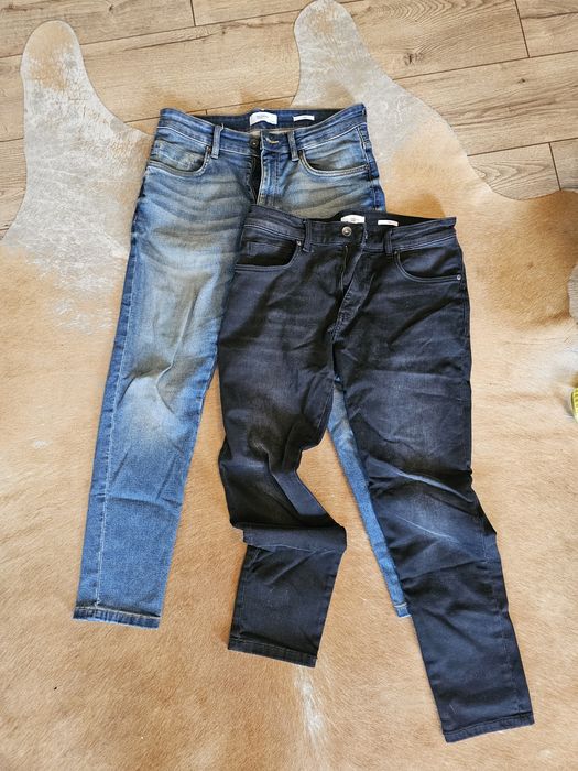 2x Jeansy spodnie Reserved denim slim 33/32