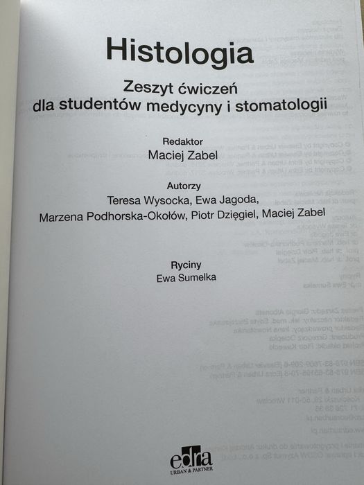 Zeszyt ćwiczeń histologia