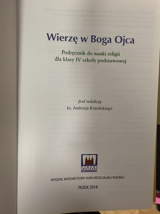 Ksiażka do religii Wierzę w Boga Ojca klasa 4 podstawowa